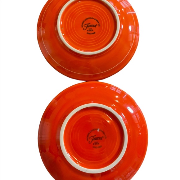 Fiestaware Tangerine Orange Teacup & Saucer set of 2 - Picture 5 of 5